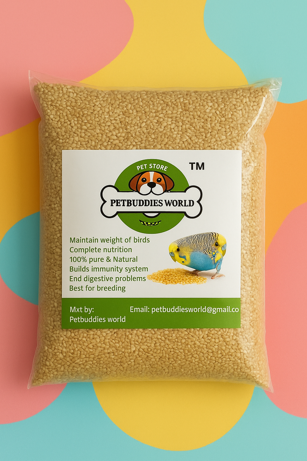 Petbuddies World Foxtail Millet | Bird Food for Finches, Budgies, Lovebirds,   Sparrow